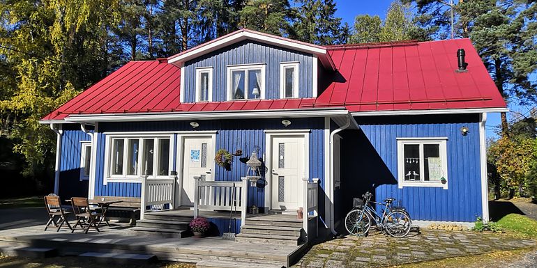 Traditional Finnish wooden family house
