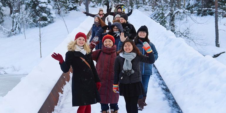 International group, winter, Serlachius Museums