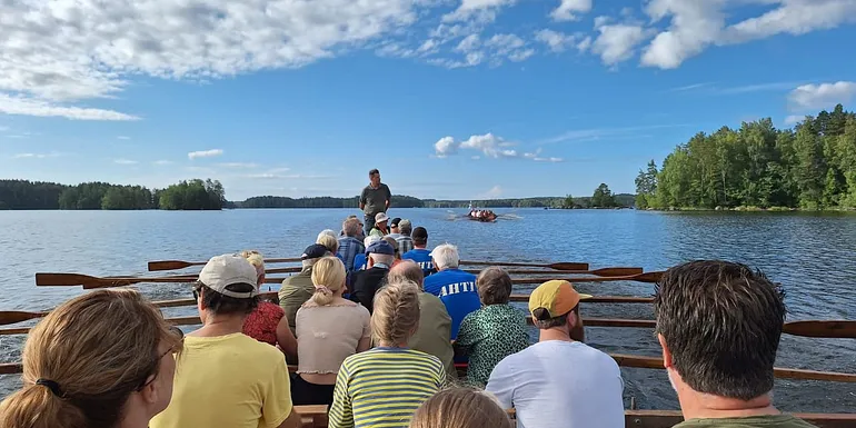 In a church boat