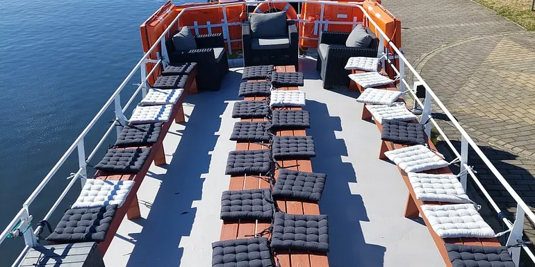 Sundeck of the boat