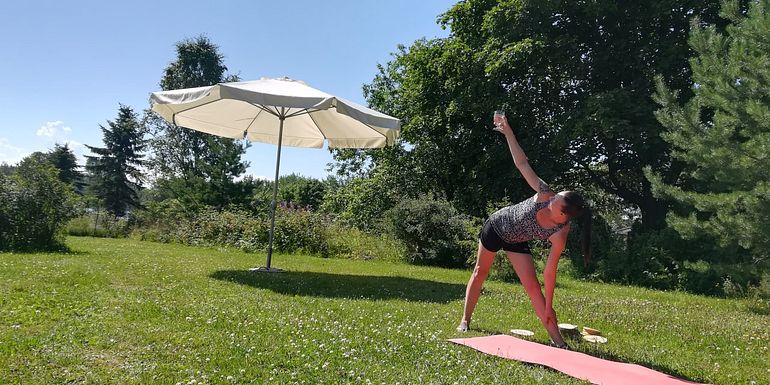 Wine & Yoga teacher Mari