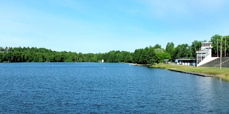 Kaukajärvi Rowing and Canoeing Centre on a beautiful summer day