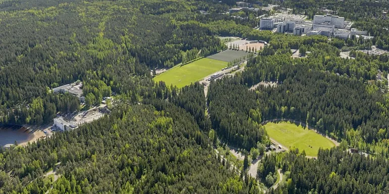 Kauppi Sports park area from above.