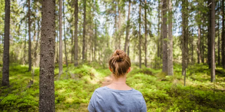 Person in the forest.