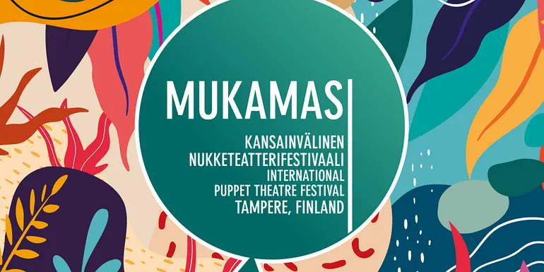 Ilmapallo värikkäällä taustalla ja festivaalin nimi.
