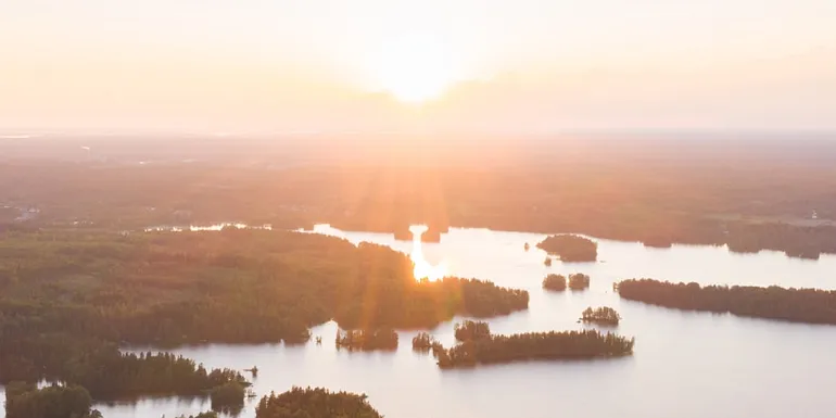 Drone view to Santasaari