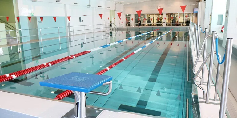 Indoor swimming pool lanes