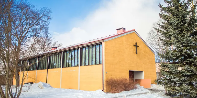 A fairly modern, low profile church