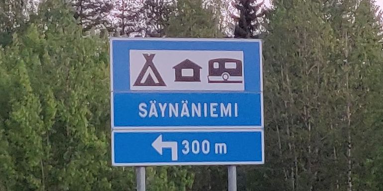 Signboard on road 58, Orivesi