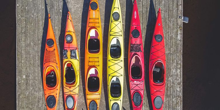 Kayaks from above