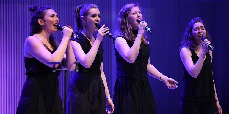 A vocal ensemble performing at the festival