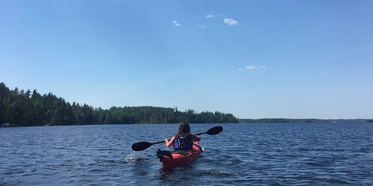 Paddling in Pyhäjärvi