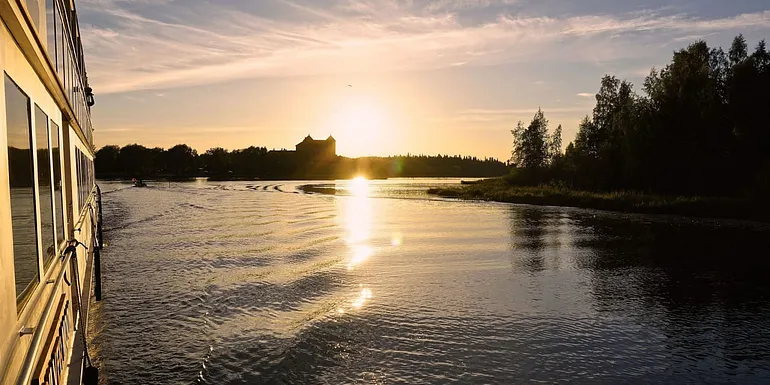 Setting sun on a lake